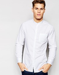 Рубашка зауженного кроя с воротником на пуговице Esprit - Белый