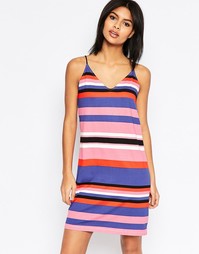 Платье-комбинация в широкую полоску ASOS - Мульти
