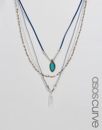 Многоярусное ожерелье ASOS CURVE - Мульти
