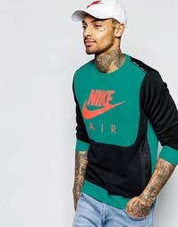 Зеленый свитшот с круглым вырезом Nike Air 727379-351 - Зеленый