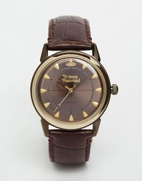 Часы с кожаным ремешком Vivienne Westwood Grosvenor II VV064GDBR