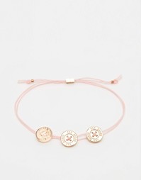 Браслет-шнурок с розовыми пуговицами Ted Baker Taegen - Baby pink