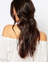 Заколка для волос с геометрическим дизайном DesignB London - Золотой