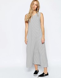 Свободное платье макси в полоску ASOS - Мульти