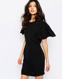 Платье с оборками на рукавах Y.A.S Greek Stitch - Черный