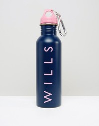 Металлическая бутылка для воды Jack Wills Angold - Темно-синий