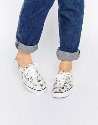 Кроссовки с принтом Vans Authentic Hula - Классический белый