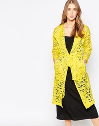 Кружевное легкое пальто Closet - Желтый