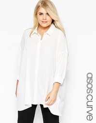 Oversize-блузка ASOS CURVE - Слоновая кость