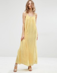 Желтое платье макси Suncoo - Желтый