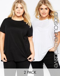 2 футболки в стиле oversize от ASOS CURVE