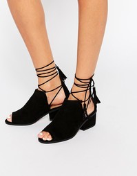 Ботильоны с завязкой ASOS ROMEO - Черный