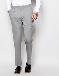 Серые брюки зауженного кроя ASOS Wedding - Серый