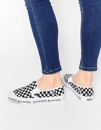 Кеды-слипоны с шахматным принтом Vans Summer Bummer - Клетка