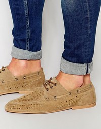 Плетеные замшевые лоферы ASOS - Light stone