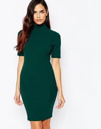 Облегающее платье с высокой горловиной AX Paris - Зеленый