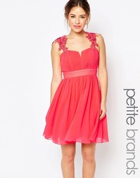 Короткое приталенное платье с кружевной отделкой Little Mistress Petit