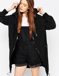 Складывающийся макинтош-дождевик миди ASOS Pac a Mac - Черный