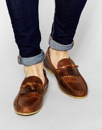 Кожаные лоферы с кисточками ASOS - Рыжий