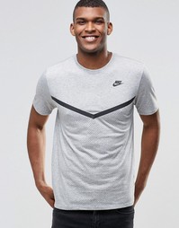 Серая футболка с сетчатой вставкой Nike Futura 779844-063 - Серый