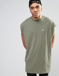 Светло-зеленая oversize‑футболка без рукавов с логотипом ASOS - Мангры