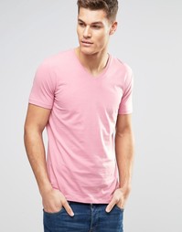 Футболка с V-образным вырезом Esprit - Темно-красный