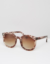 Солнцезащитные очки в черепаховой оправе Missguided - Коричневый