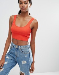 Укороченный топ в рубчик ASOS - Bright