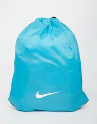 Голубой рюкзак на шнурке с логотипом-галочкой Nike BA2735-418 - Синий