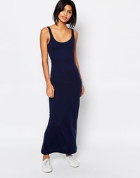 Трикотажное платье макси Vero Moda - Темно-синий