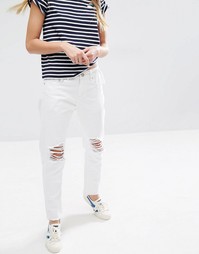 Рваные джинсы в винтажном стиле Daisy Street - Белый