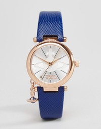 Часы с синим кожаным ремешком Vivienne Westwood VV006RSBL - Синий