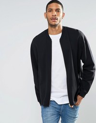 Куртка-пилот с неэластичной кромкой и золотистой молнией ASOS - Черный