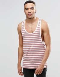 Полосатая майка-борцовка ASOS