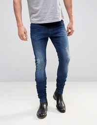 Супероблегающие джинсы ASOS - Indigo - индиго