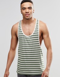 Полосатая майка-борцовка ASOS