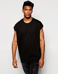 Черная оversize-футболка ASOS - Черный