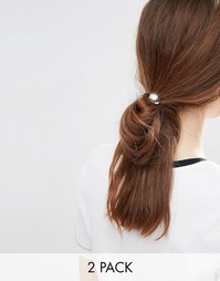 2 резинки для волос с дисками ASOS - Серебряный