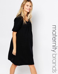 Свободное платье для беременных с кружевной отделкой Mamalicious Mama.Licious