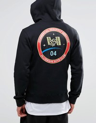 Худи на молнии с принтом сзади Billionaire Boys Club - Черный