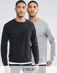 2 свитшота черного и серого цвета ASOS - СКИДКА 17%