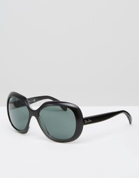 Черно-зеленые солнцезащитные очки бабочка Ray-Ban - Черный