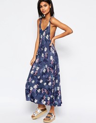 Свободное платье макси с цветочным принтом ASOS - Мульти