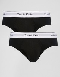 2 пары хлопковых трусов Calvin Klein - Черный