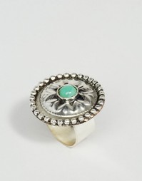 Кольцо с камнем ASOS Festival - Зеленый