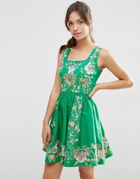Платье для выпускного с вышивкой ASOS PREMIUM - Зеленый