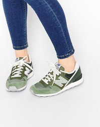 Зеленые кроссовки цвета хаки New Balance 996 - Зеленый
