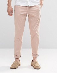 Светло-розовые суперзауженные чиносы ASOS - Mahogony rose