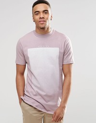 Удлиненная футболка с градуированным принтом ASOS - Фиолетовый
