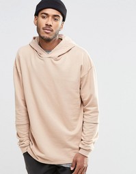 Худи с многослойными рукавами Jack and Jones - Обработанный белый